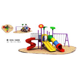 MYTS Mega Garden Dual And Single Slides And Swings