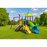 MYTS Mega Play Zone With 3 Slides & 3 Swings