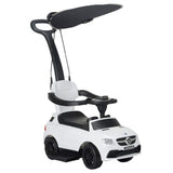 MYTS Mercedes Benz Unique Push Car w/ Canopy - White