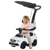 MYTS Mercedes Benz Unique Push Car w/ Canopy - White