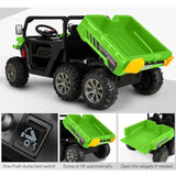MYTS Power Pickup Adventure Ride On Truck With 6 Wheels - Green