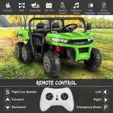 MYTS Power Pickup Adventure Ride On Truck With 6 Wheels - Green