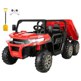 MYTS Power Pickup Adventure Ride On Truck With 6 Wheels - Red