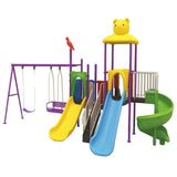 MYTS Premium Outdoor Play With 1 Swing, 3 Slides & Dual Swing