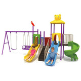MYTS Premium Outdoor Play With 1 Swing, 3 Slides & Dual Swing