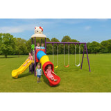 MYTS Premium Outdoor Play With 3 Swings & 2 Slides