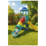 MYTS Premium Ultimate Outdoor Play With 3 Swings & 2 Slides