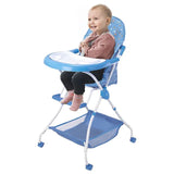 MYTS Shen Baby Dining High Chair With Storage - Blue