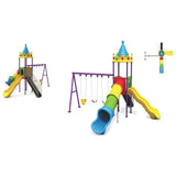 MYTS Sturdy Fun Park With 3 Swings & 2 Slides