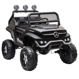 MYTS UTV Mercedes-Benz Unimog Lights Ride-On Car 12V - Black