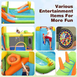 Megastar Inflatable Water Slide, 7 In 1 Double Long Slide Giant Water Park