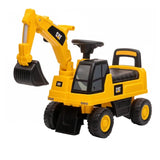 MYTS CAT Licensed Ride-On Push Car With Excavator Arm, Music And Hand-Controlled Digger - Yellow