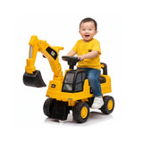 MYTS CAT Licensed Ride-On Push Car With Excavator Arm, Music And Hand-Controlled Digger - Yellow