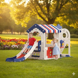 MYTS Kids Indoor Swing, Slide And Playhouse Set