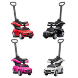 MYTS Kids Mercedes-Benz C-Class Licensed Ride-On Push Car With Handle - White