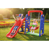 MYTS Kids Outdoor Slide And Swing Playground Set