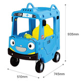 MYTS Tayo Ride-On School Bus With Open Rooftop - Blue