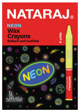 Nataraj Neon Wax Crayons 8 Colours