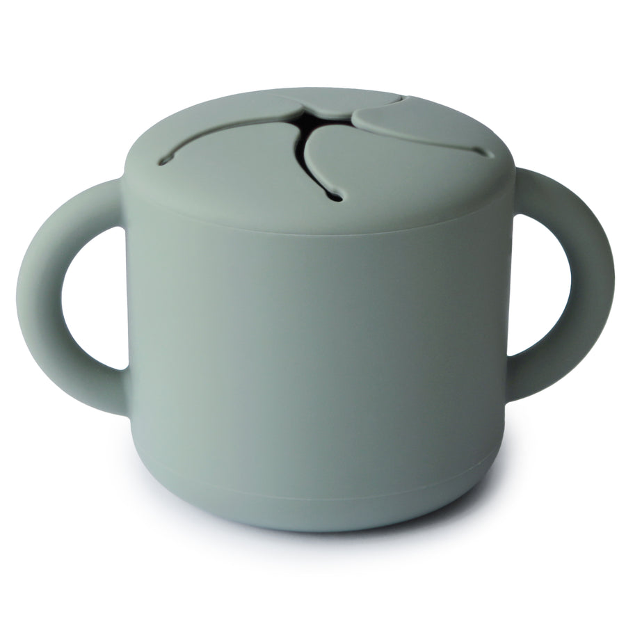Mushie Silicone Snack Cup Cambridge Blue - Laadlee
