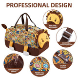 Nohoo 3D Cute Lion Kids Duffle Bag / Activity Bag 18Inch - Brown