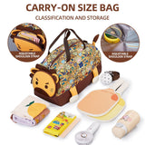 Nohoo 3D Cute Lion Kids Duffle Bag / Activity Bag 18Inch - Brown