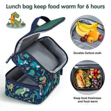 Nohoo Kids Dino Insulated Lunch Bag - Purple