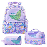 Nohoo Kids Mermaid 16Inch School Bag with Lunch Bag and Pencil Case - Blue (Set of 3)