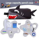 Nohoo Kids Shark Pencil Case - Grey