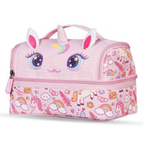 Nohoo Kids Unicorn 16Inch School Bag with Lunch Bag, Handbag and Pencil Case - Pink (Set of 4)