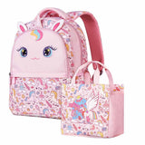 Nohoo Kids Unicorn 16Inch School Bag with Handbag Combo Set - Pink