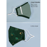 Nohoo Kids Dinosaur Re-usable Face Mask - Green