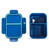 Nova Kids Racer 2 Compartment Bento Lunch Box - Blue