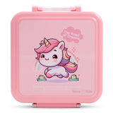 Nova Kids Unicorn 3 Compartment Bento Lunch Box with Spoon, Fork And Stainless Steel Jar - Pink