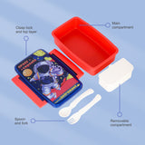 Nova Kids Astronaut Bento Lunch Box with Spoon & Fork - Blue