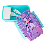Nova Kids Cute Girl Bento Lunch Box with Spoon & Fork - Pink
