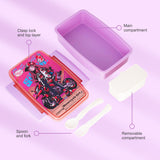 Nova Kids Motorbike Bento Lunch Box with Spoon & Fork - Pink
