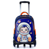 Nova Kids 3D Astronaut School Bag With Trolley 16.5Inch - Blue