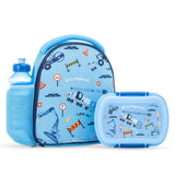 Nova Kids Workspace Lunch Bag With Lunch Box and Water Bottle - Blue