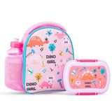 Nova Kids Dinosaurs Lunch Bag With Lunch Box And Water Bottle - Pink