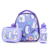 Nova Kids Lama Lunch Bag With Lunch Box And Water Bottle - Purple
