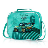 Nova Kids Racing Lunch Box And Water Bottle With Lunch Bag - Green