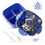 Nova Kids Space Lunch Box And Water Bottle With Lunch Bag - Blue