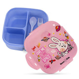 Nova Kids Rabbit Square Bento Lunch Box 1000ml - Pink