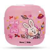 Nova Kids Rabbit Square Bento Lunch Box 1000ml - Pink