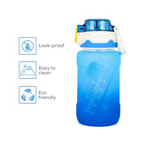Nova Kids Water Bottle With Straw 550ml - Blue