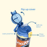 Nova Kids Water Bottle With Straw 700ml - Yellow