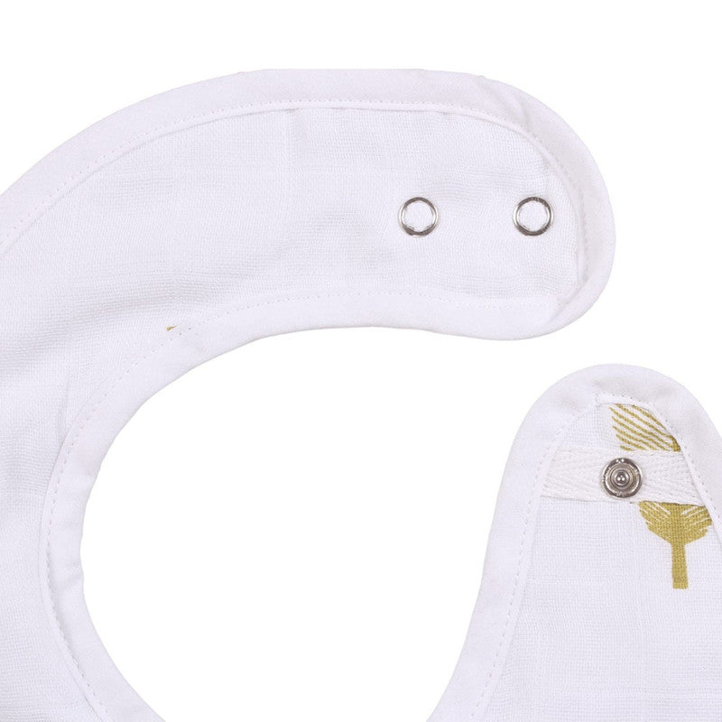 Polka Tots Organic Muslin Cotton Bib - Reindeer - Laadlee