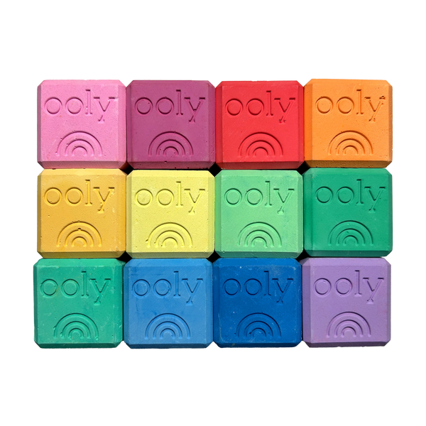 Ooly Chalk-O-Rama Block Sidewalk Chalk - Pack of 12