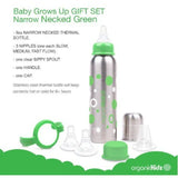 OrganicKidz Baby Grows Up Gift Set Narrow Necked Bottle 270ml - Green