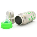 OrganicKidz Thermal Wide Mouth Green Dots - 210ml